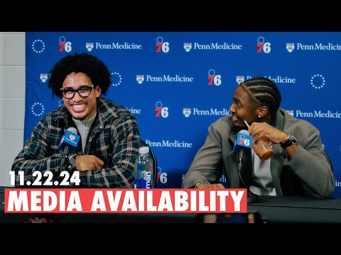 Jared McCain and Tyrese Maxey Speak to the Media Together After Win vs. Nets (11.22.24)