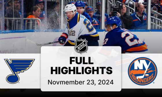 NHL Highlights | Blues vs. Islanders - November 23, 2024