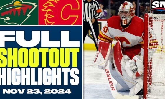 Minnesota Wild at Calgary Flames | FULL Shootout Highlights - Nov 23, 2024