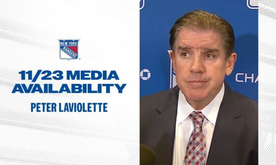 NYR at EDM: Peter Laviolette Postgame Media Availability | Nov. 23, 2024