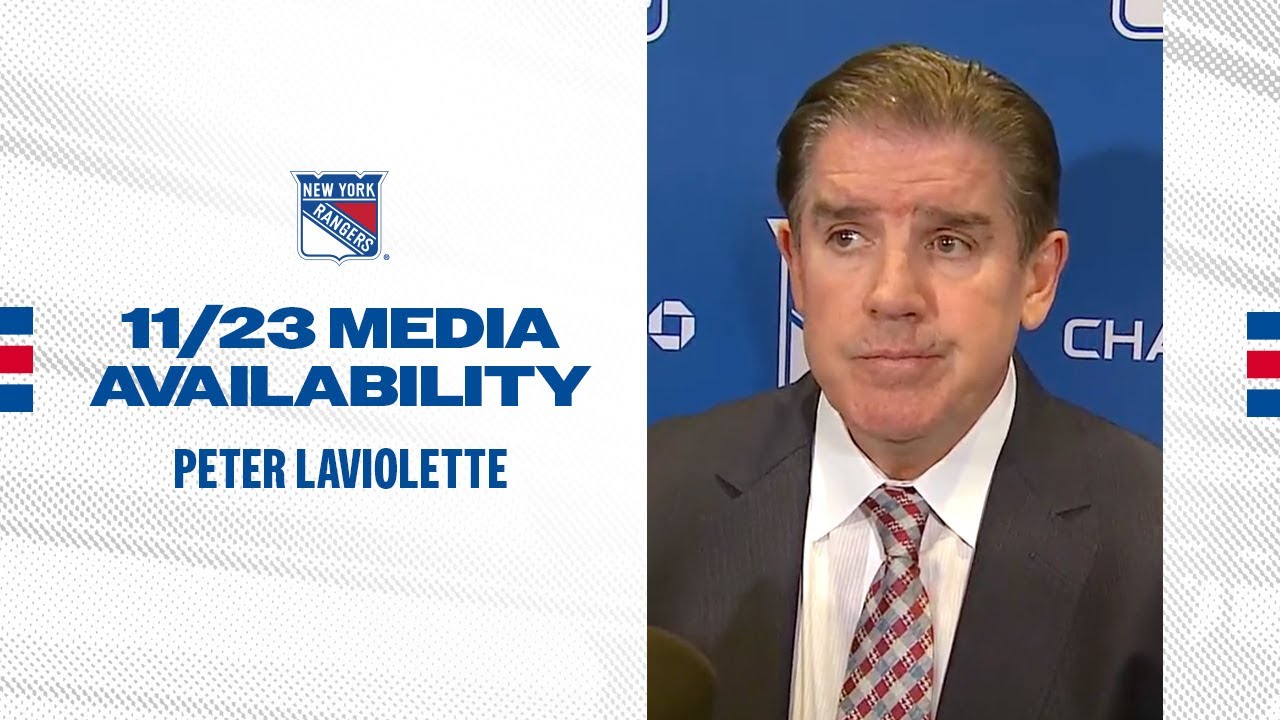 NYR at EDM: Peter Laviolette Postgame Media Availability | Nov. 23, 2024