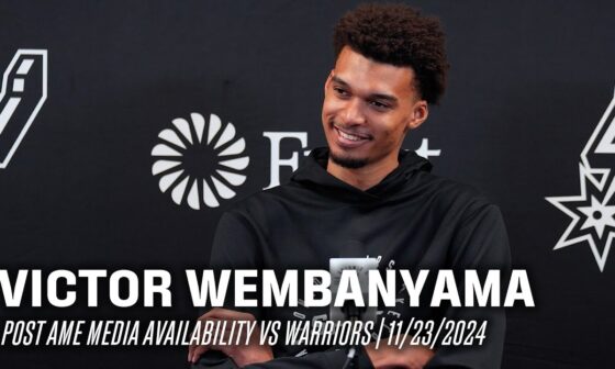 Victor Wembanyama's Postgame vs Golden State Warriors | 11.23.2024