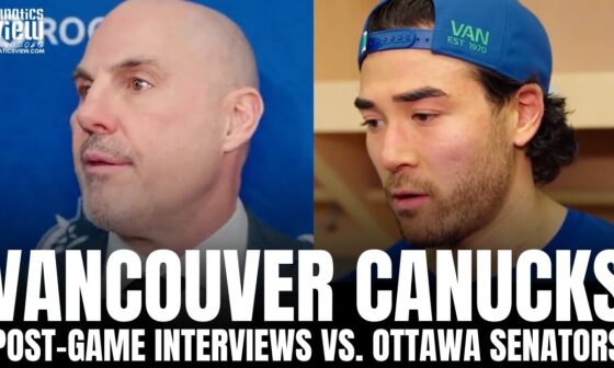 Rick Tocchet & Kiefer Sherwood React to Quinn Hughes Hit on Josh Norris, Canucks Win vs. Ottawa