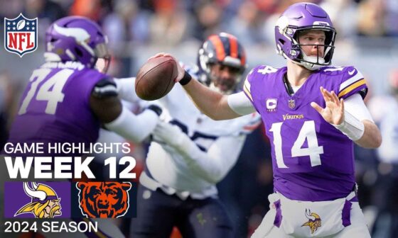 Minnesota Vikings vs. Chicago Bears | 2024 Week 12 Game Highlights