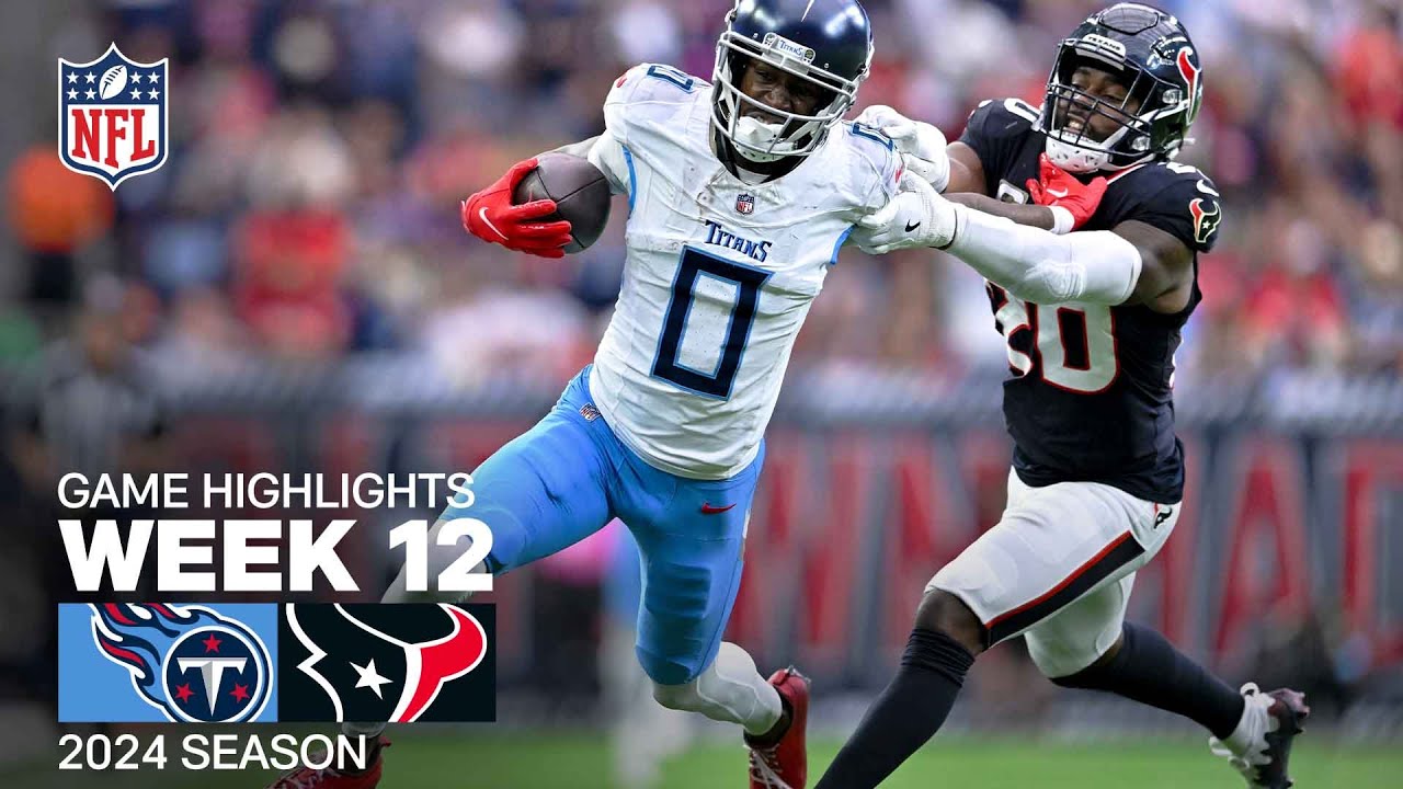 Tennessee Titans vs. Houston Texans Game Highlights | NFL 2024 Season Week 12