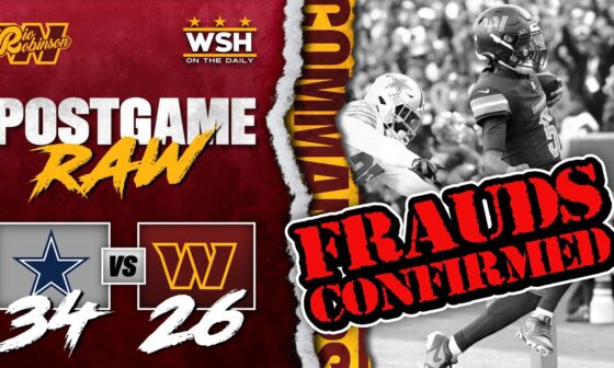 😭RANT: Washington Commanders LOSE at HOME to the 3-7 Dallas Cowboys ! WE ARE FRAUDS