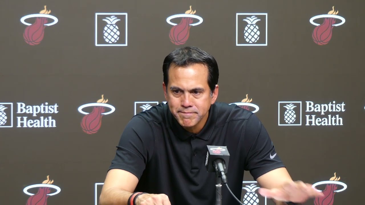 Erik Spoelstra Talks Miami Heat OT win over Mavericks, Jimmy Butler, Bam Adebayo and Pelle Larsson