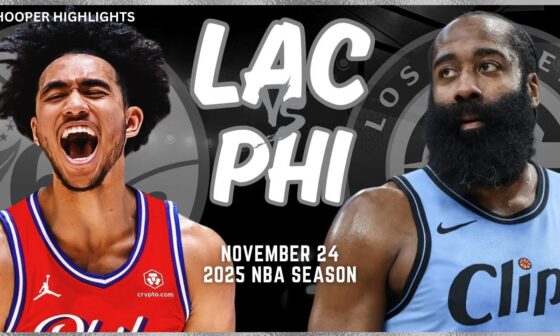 LA Clippers vs Philadelphia 76ers Full Game Highlights | Nov 24 | 2025 NBA Season