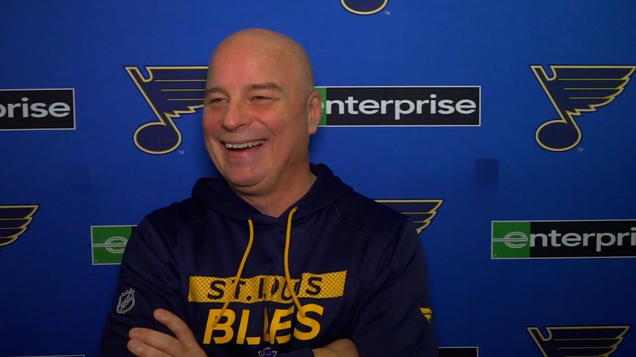 Jim Montgomery does first interview as Blues Head Coach