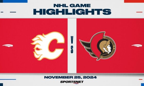 NHL Highlights | Flames vs. Senators - November 25, 2024