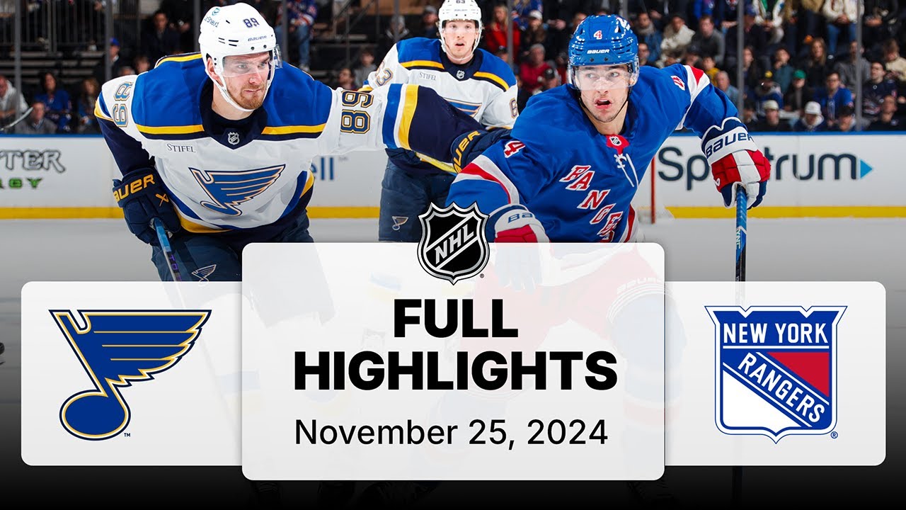 NHL Highlights | Blues vs. Rangers | November 25, 2024