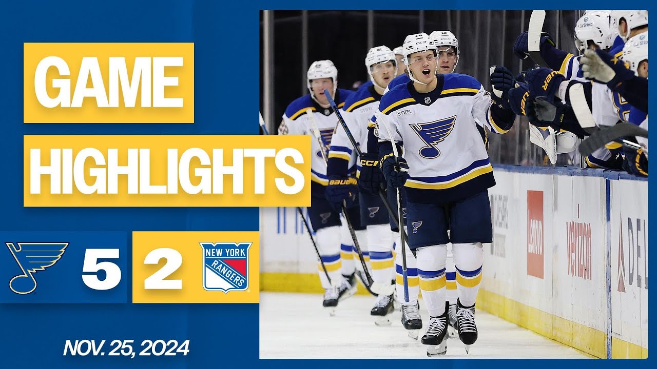 Game Highlights: Blues 5, Rangers 2