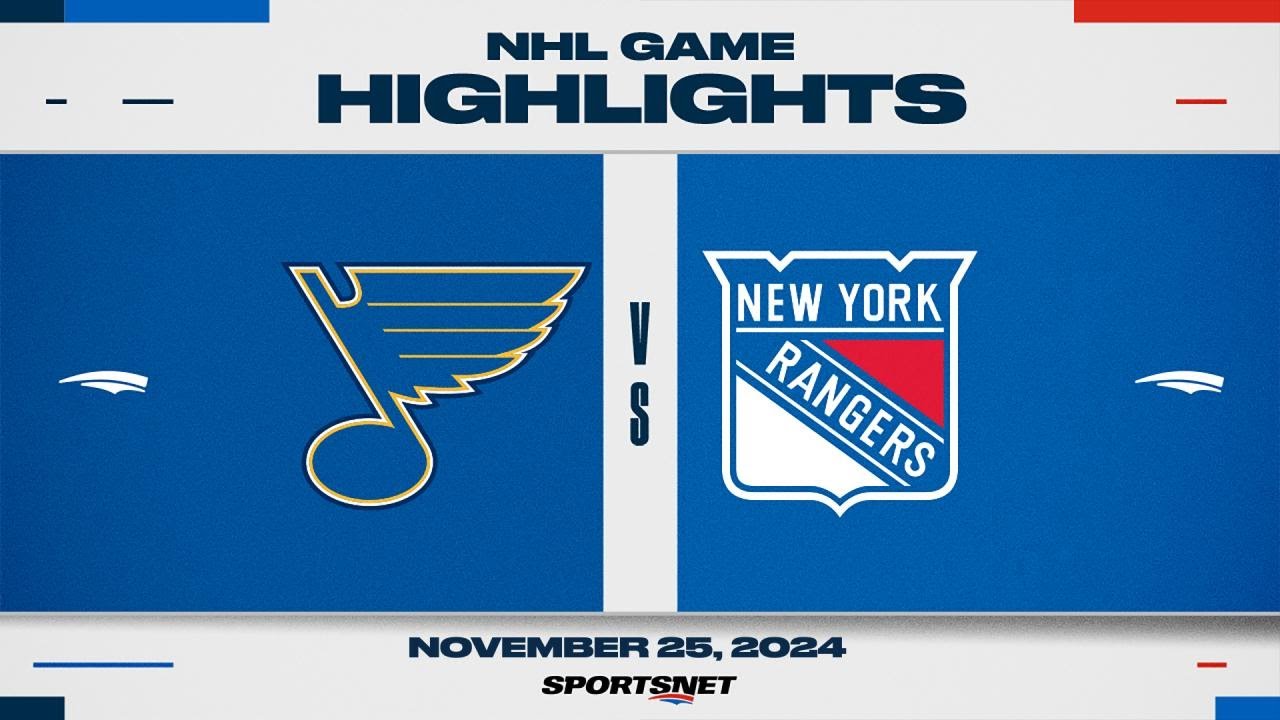 NHL Highlights | Blues vs. Rangers - November 25, 2024