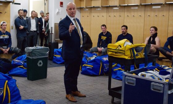 Jim Montgomery's speech to team after first win with Blues