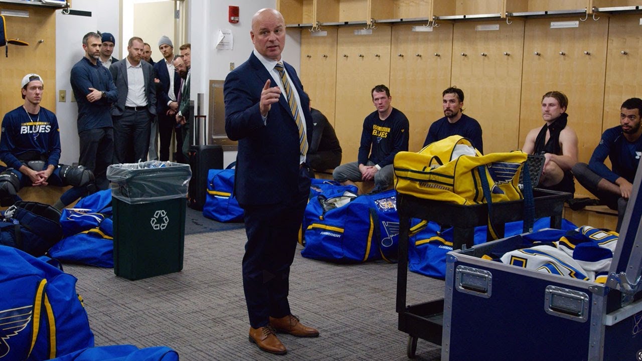 Jim Montgomery's speech to team after first win with Blues