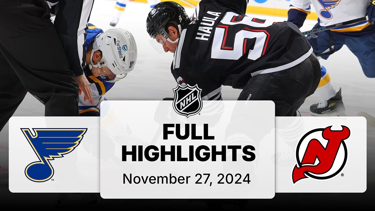 NHL Highlights | Blues vs. Devils | November 27, 2024