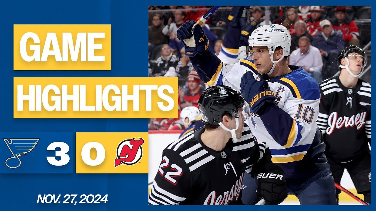 Game Highlights: Blues 3, Devils 0