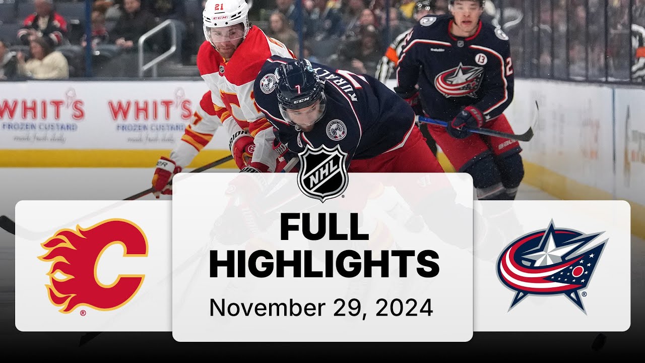 NHL Highlights | Flames vs. Blue Jackets | November 29, 2024