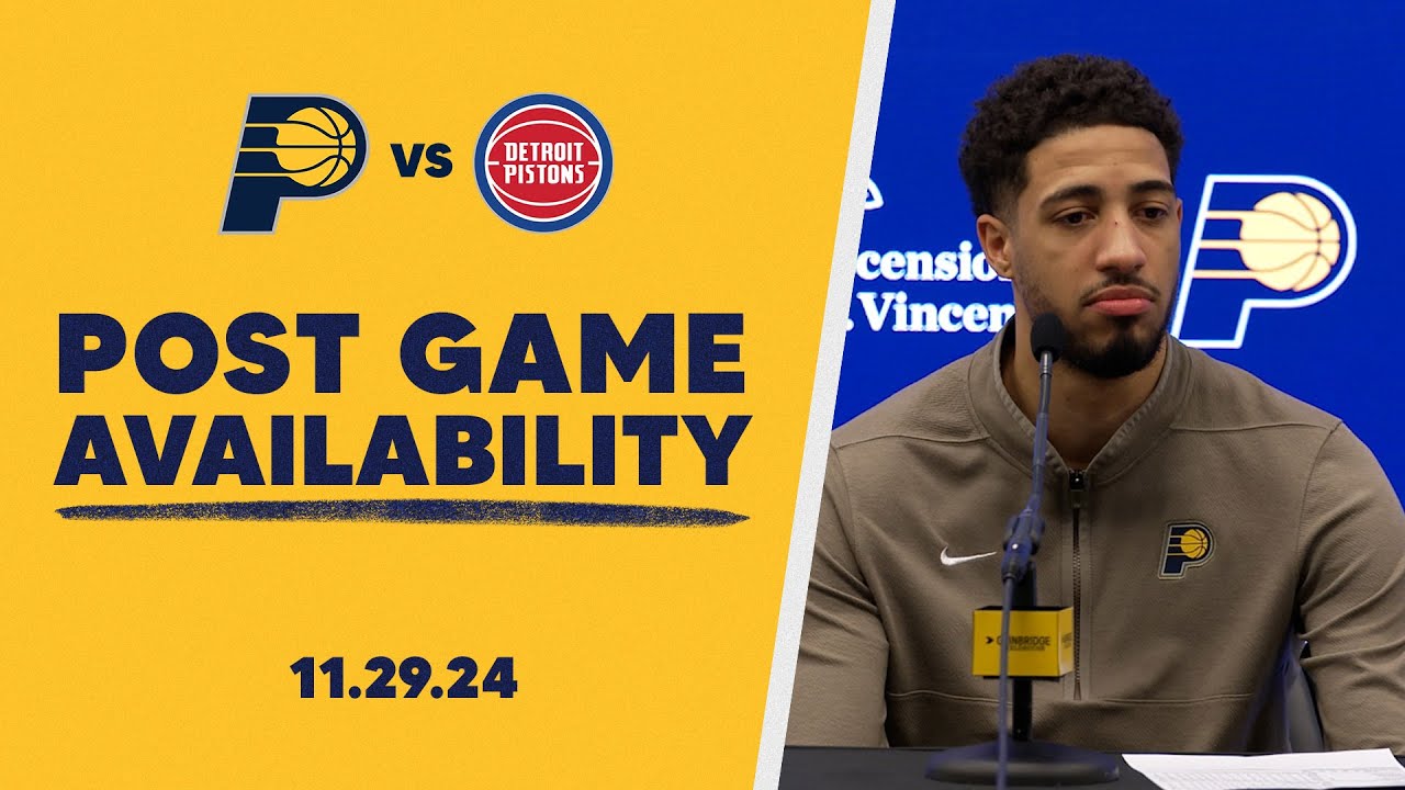 Indiana Pacers Postgame Media Availability vs. Detroit Pistons | November 29, 2024