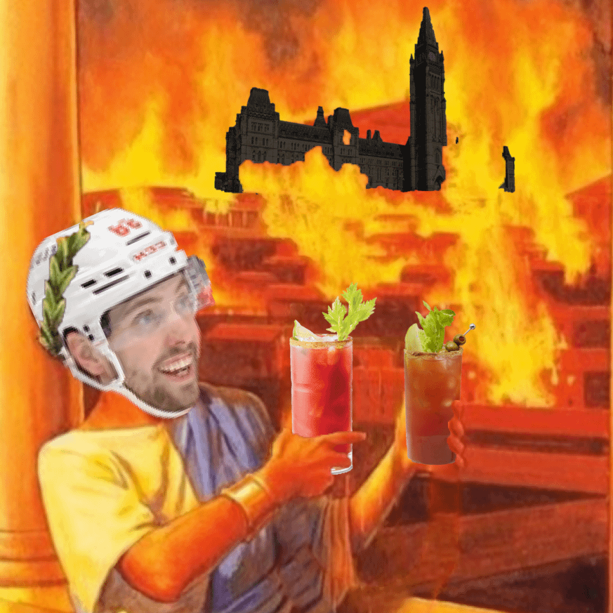 IT'S GAME DAY!! Nero played the fiddle while Rome burned, well Costco will drink Caesars while Ottawa burns! GO FLAMES!!!