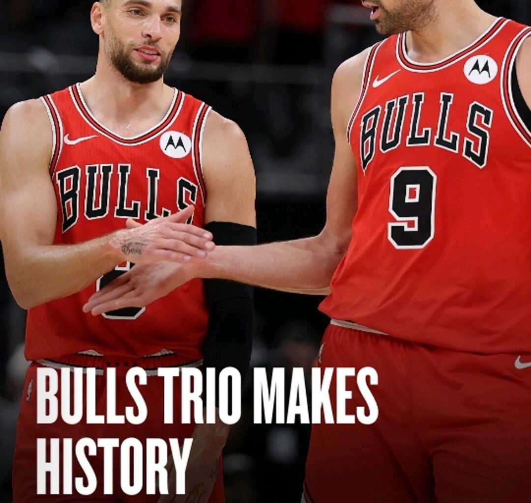 First trio in bulls franchise history to score 25+ Pts, 5+ 3PM