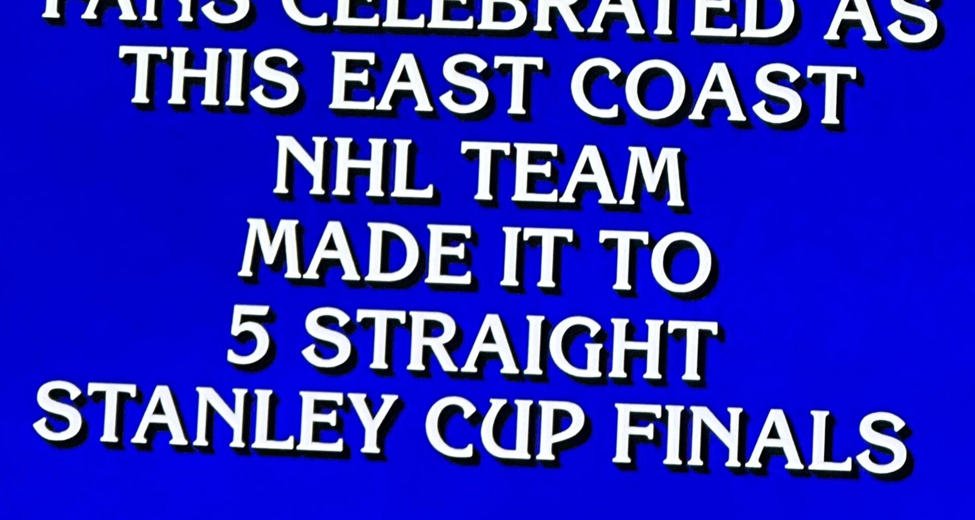 The Islanders were featured on Jeopardy tonight!