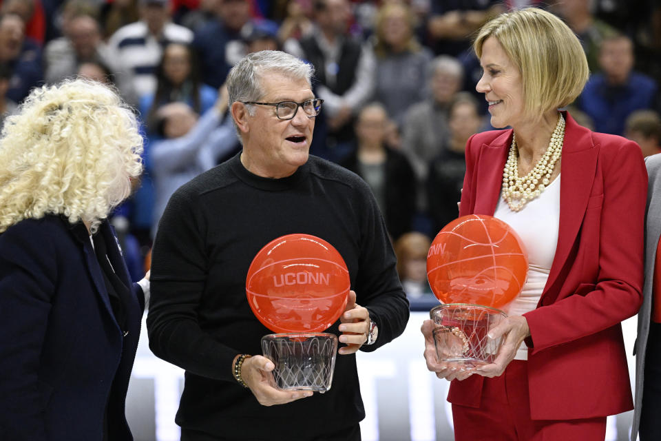 UConn head coach Geno Auriemma is now the winningest head coach in both men's and women's Division I basketball. 