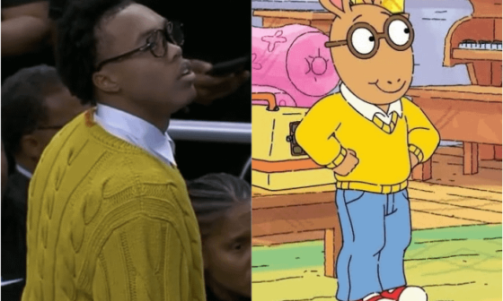 Scottie looking like Arthur out there