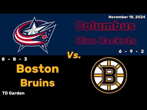 Columbus Blue Jackets vs Boston Bruins | November 18, 2024 | All Goals