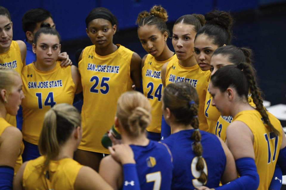 San Jose State volleyball is set to face Boise State in the Mountain West semifinals, but the question is if the Broncos will play or not. (AP Photo/Eakin Howard)