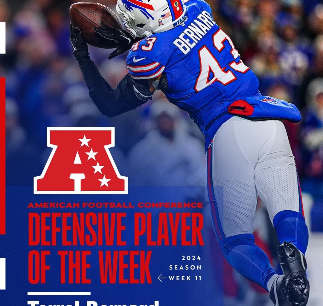 Terrell Bernard AFC Defensive Player of the Week!