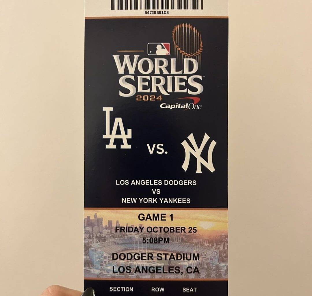 My friend got me a commemorative ticket of my first WS game!