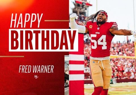 Happy 28th Birthday to Fred Warner!