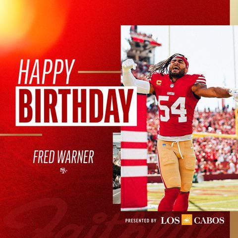 Happy 28th Birthday to Fred Warner!