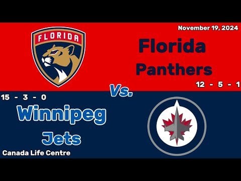 Florida Panthers vs Winnipeg Jets | November 19, 2024 | All Goals