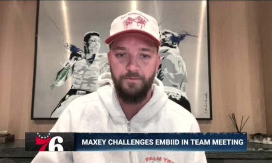 [Run It Back] "I ended up on the phone with a few guys from the 76ers. By all accounts, (Tyrese Maxey calling out Joel Embiid) was blown out of proportion. ... They were sitting next to each other when we were on the phone, laughing and giggling." - @TeamLou23