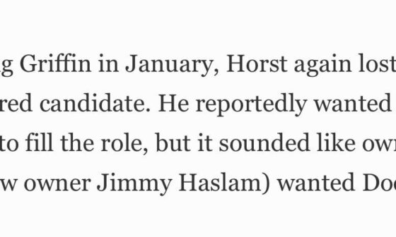 Reports out of Milwaukee that Jimmy Haslam (part owner) influenced the Bucks to go with Doc Rivers over Kenny Atkinson. They're currently 2-7. Just Haslam things.