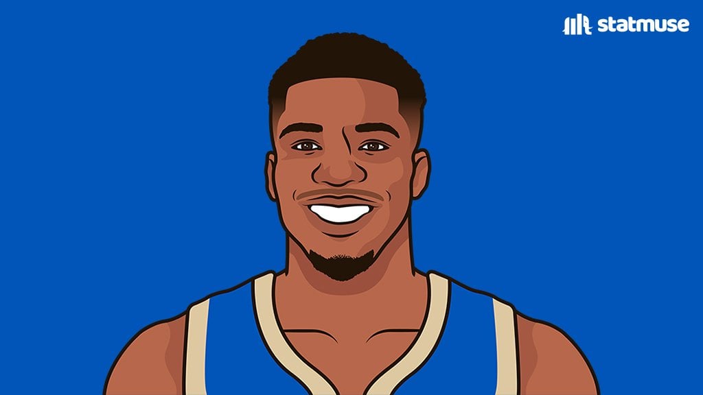 [StatMuse] Giannis this season: 32.4 PPG (1st in NBA), 12.0 RPG (5th)