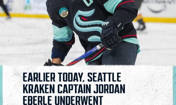 Update on #SeaKraken Captain Jordan Eberle: underwent successful surgery on his pelvis