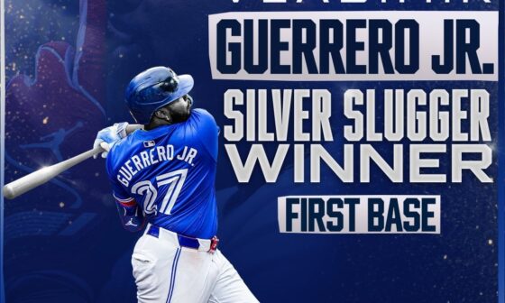 [Blue Jays] #PLAKATA 💥🤫 Vladdy wins his second #SilverSlugger Award!