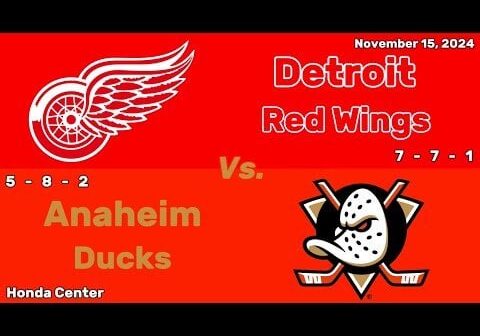 Detroit Red Wings vs Anaheim Ducks | November 15, 2024 | All Goals