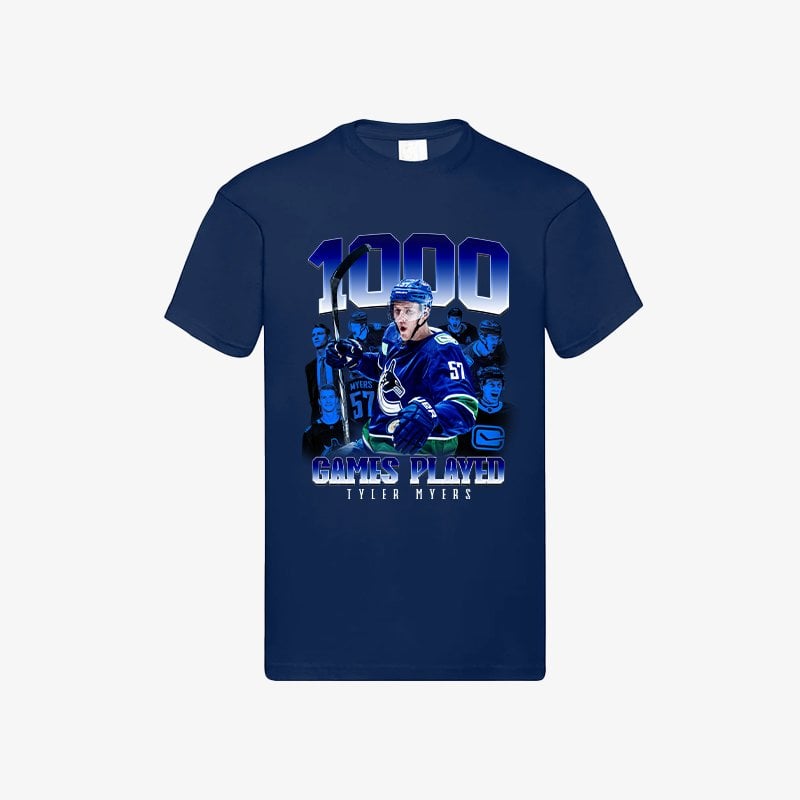 Tyler Myers 1000 game shirt