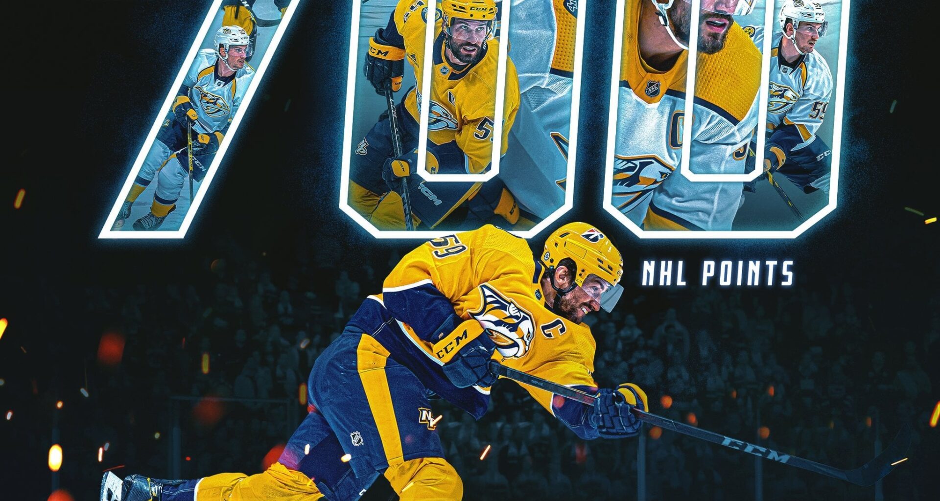 [NHLPA] Roman Josi becomes the first Swiss player to reach 700 NHL points