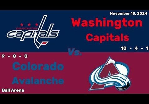 Washington Capitals vs Colorado Avalanche | November 15, 2024 | All Goals