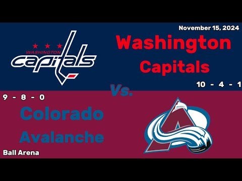 Washington Capitals vs Colorado Avalanche | November 15, 2024 | All Goals