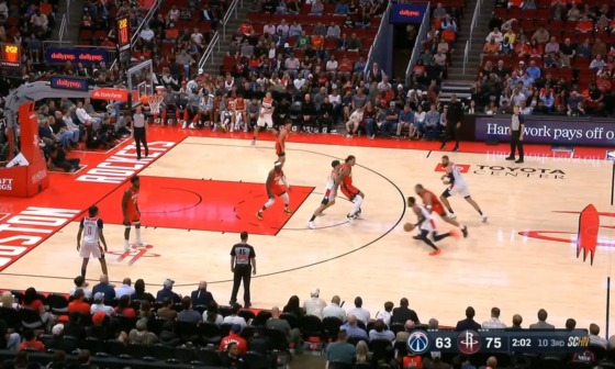 Steven Adams gives Corey Kispert a scare..