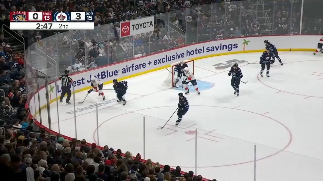 Florida Panther goal highlights and Verhaeghe's scoring chance from 11/19/2024 against the Winnipeg Jets