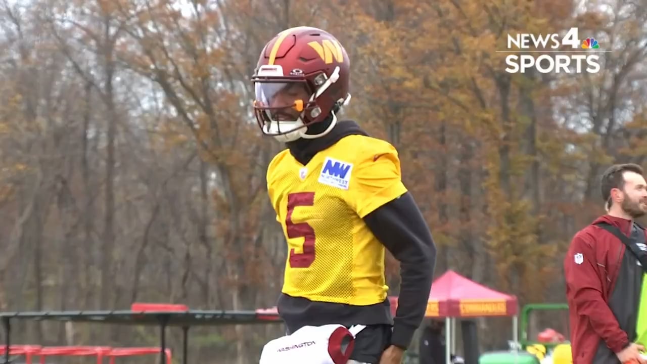 Jayden Daniels in practice today. Our QB is looking like he is BACK!