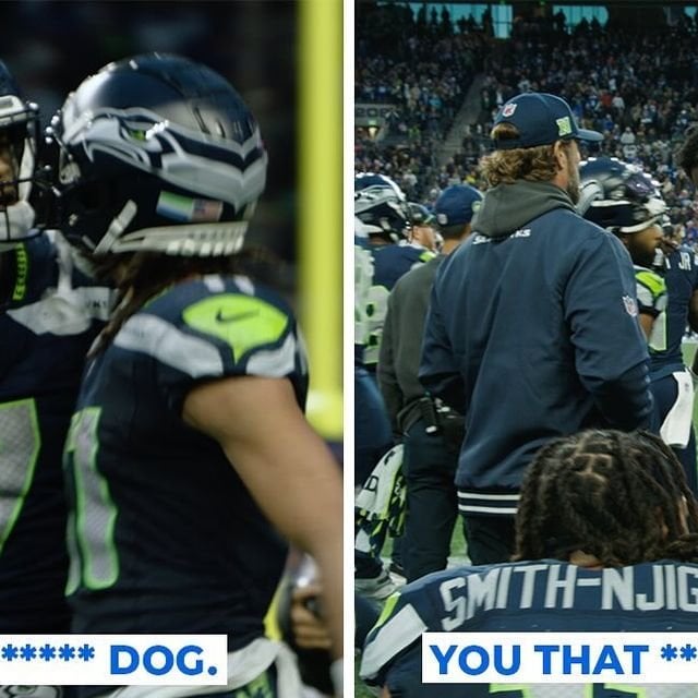 Seattle Seahawks on Instagram: "The guys were hyped for JSN on his career day.  📺 Watch All Access, presented by @ticketmaster on Seahawks YouTube."