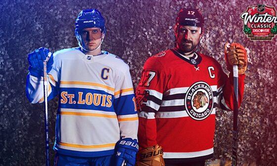 [NHL] Winter Classic jerseys for Blackhawks, Blues unveiled